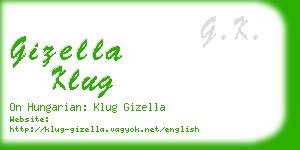 gizella klug business card